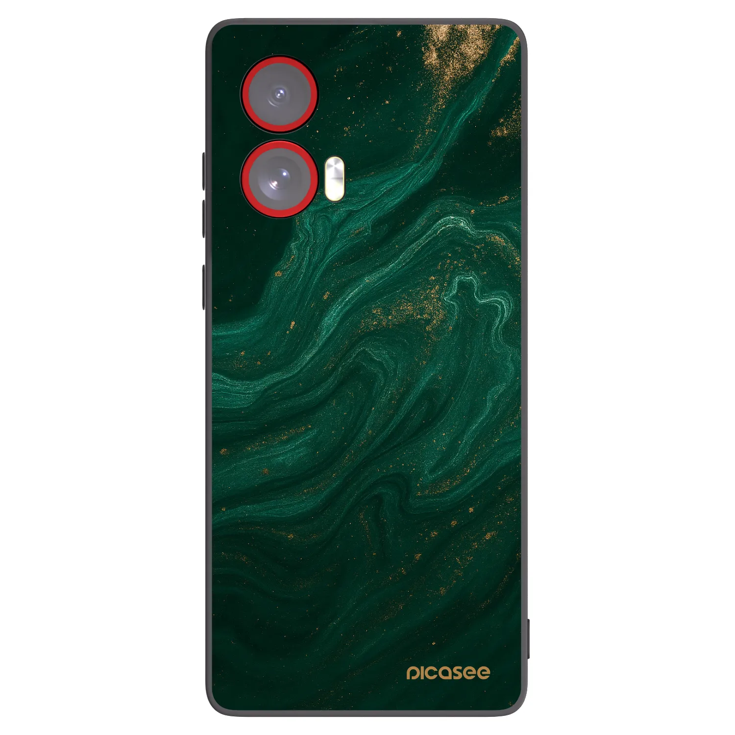 Picasee Μαύρη θήκη σιλικόνης για Motorola Edge 50 Fusion - Green