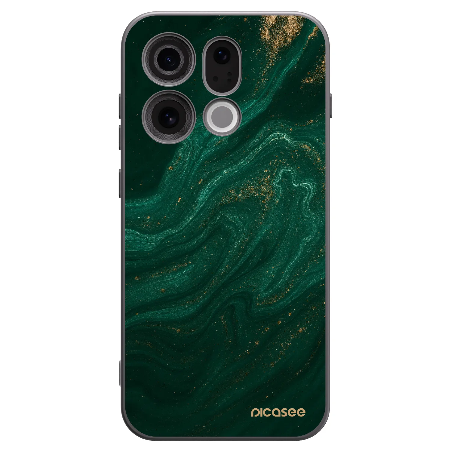 Picasee Μαύρη θήκη σιλικόνης για OPPO Find X9 - Green
