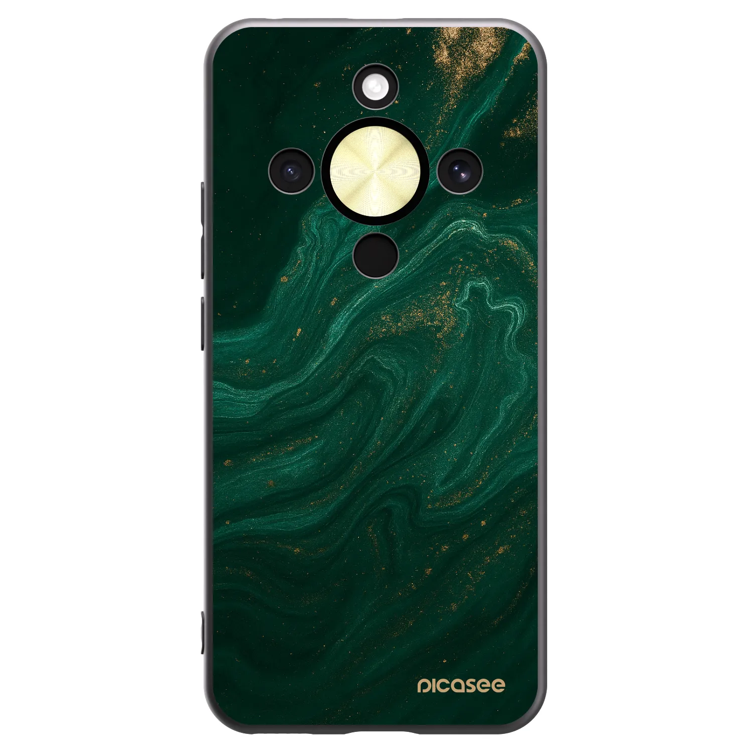Picasee Μαύρη θήκη σιλικόνης για Honor Magic8 Lite 5G - Green