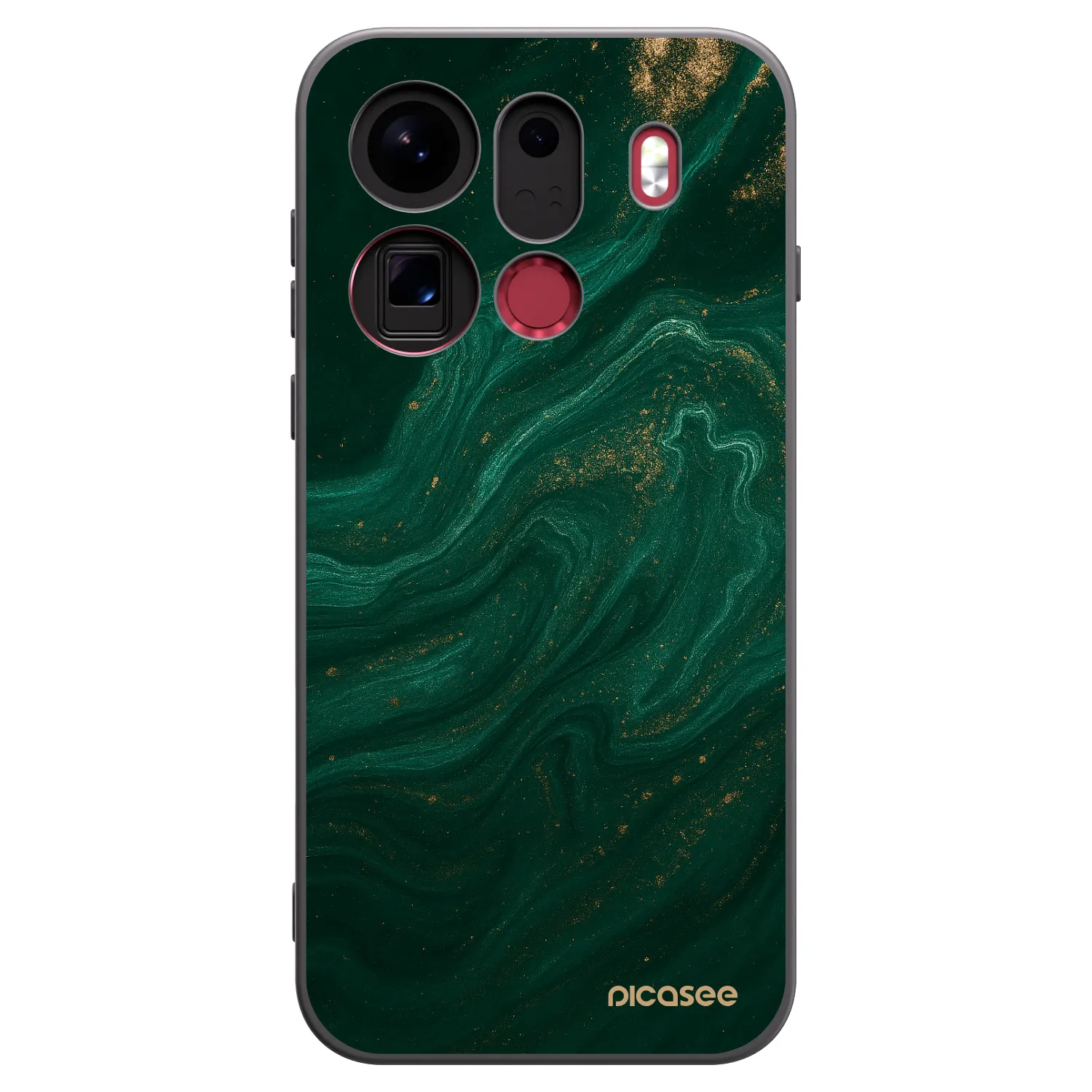 Picasee Μαύρη θήκη σιλικόνης για OPPO Find X9 Pro - Green