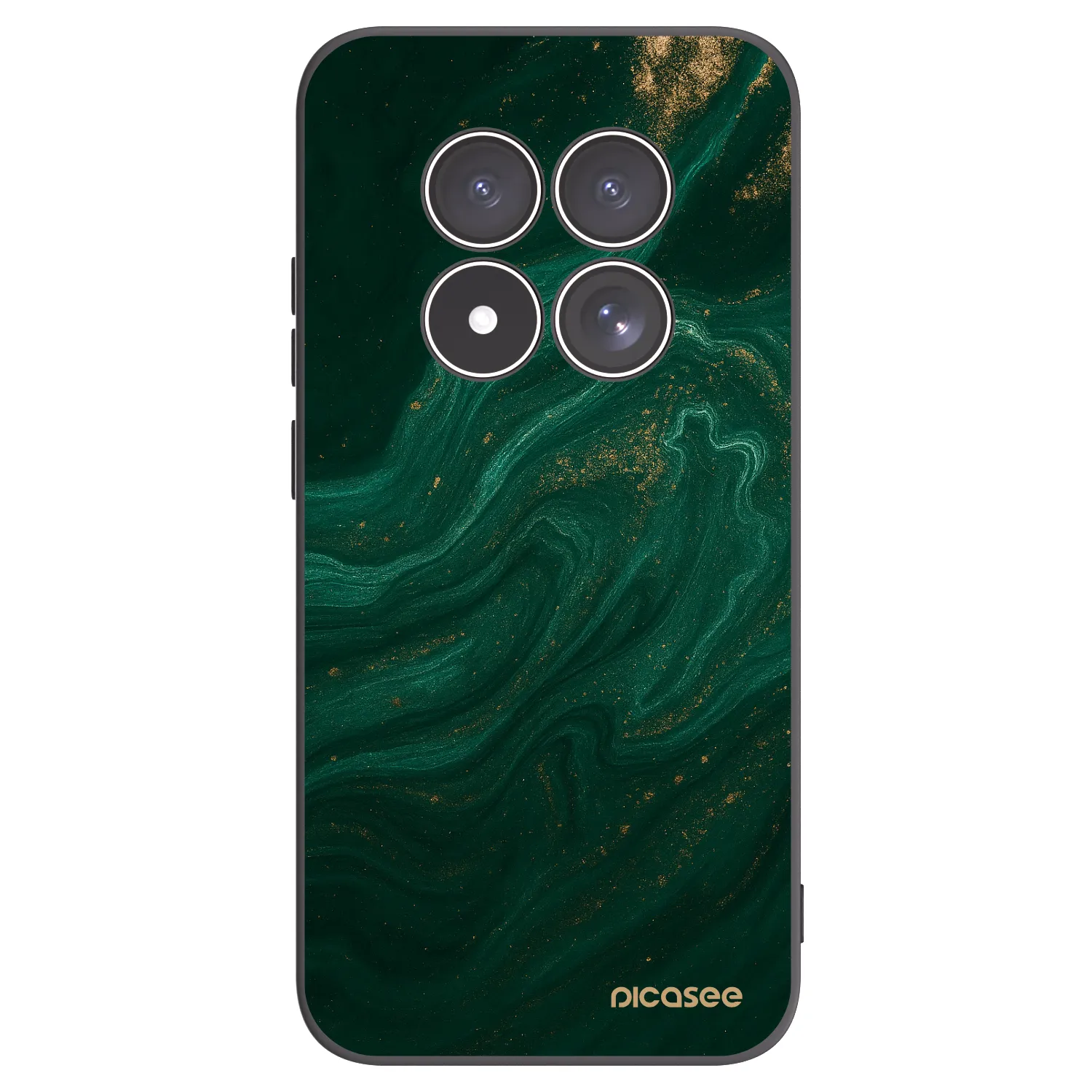 Picasee Μαύρη θήκη σιλικόνης για Xiaomi Redmi Note 15 Pro 5G - Green
