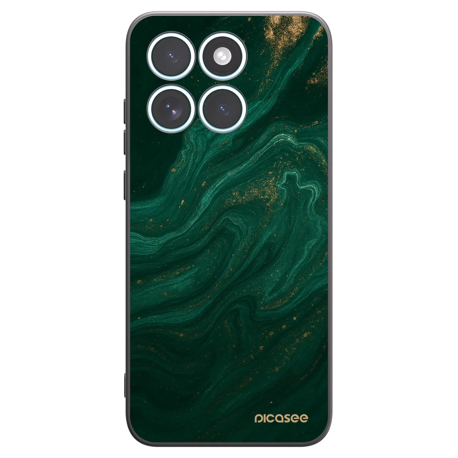 Picasee Μαύρη θήκη σιλικόνης για Motorola Edge 70 Fusion - Green