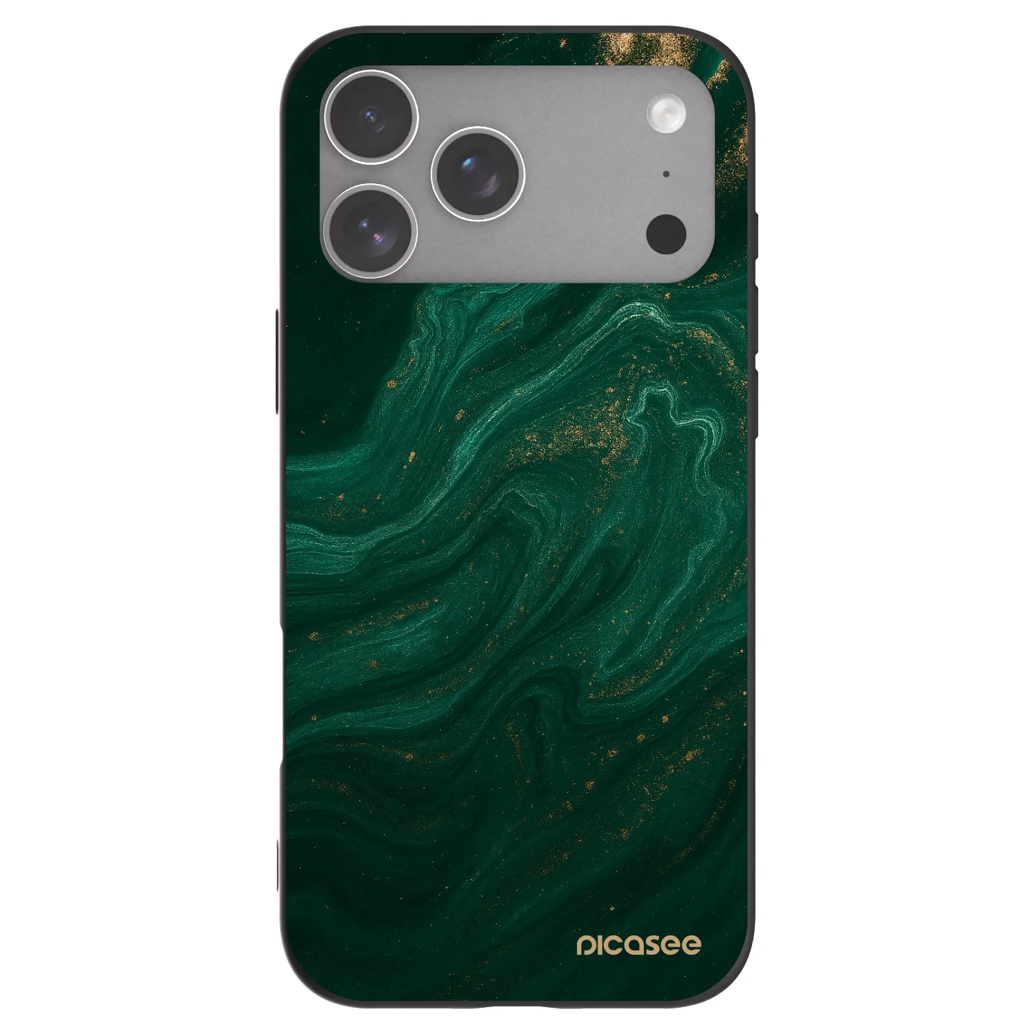 Picasee Μαύρη θήκη σιλικόνης για Apple iPhone 18 Pro Max - Green