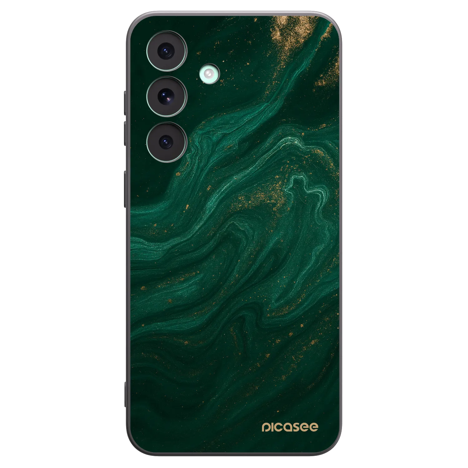 Picasee Μαύρη θήκη σιλικόνης για Samsung Galaxy S26 FE - Green
