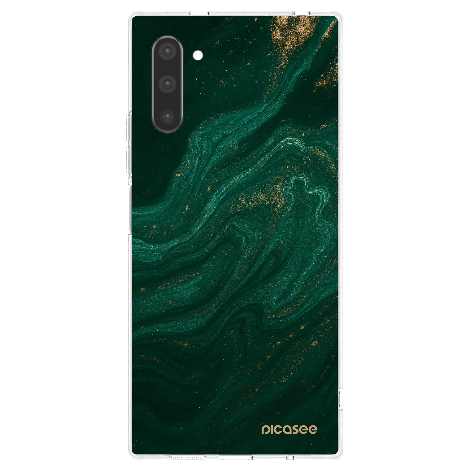 Picasee διαφανής θήκη σιλικόνης Samsung Galaxy Note 10 N970F - Green
