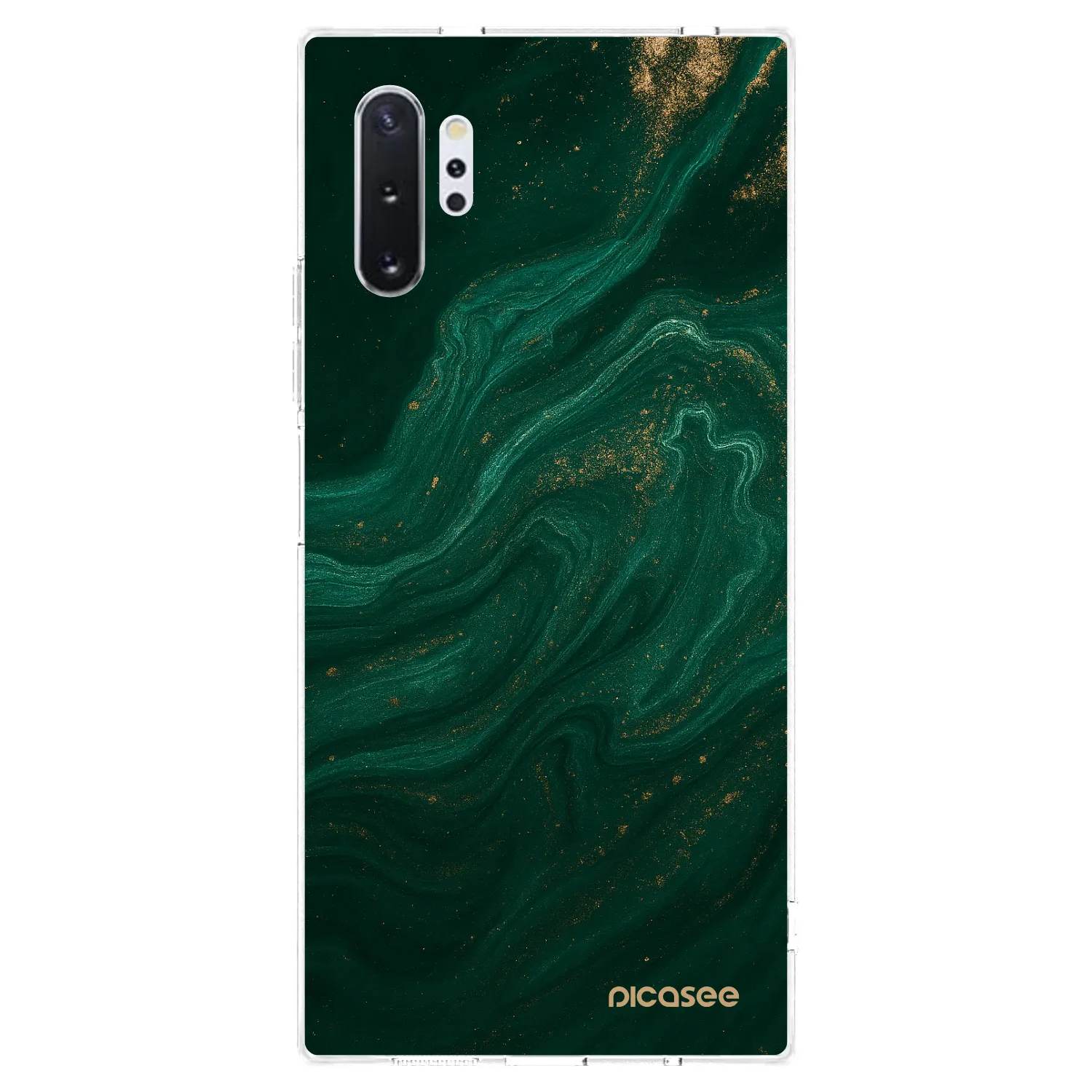 Picasee διαφανής θήκη σιλικόνης Samsung Galaxy Note 10+ N975F - Green