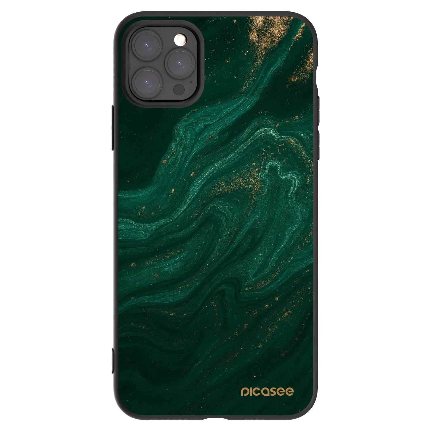 Picasee Μαύρη θήκη σιλικόνης για Apple iPhone 11 Pro Max - Green
