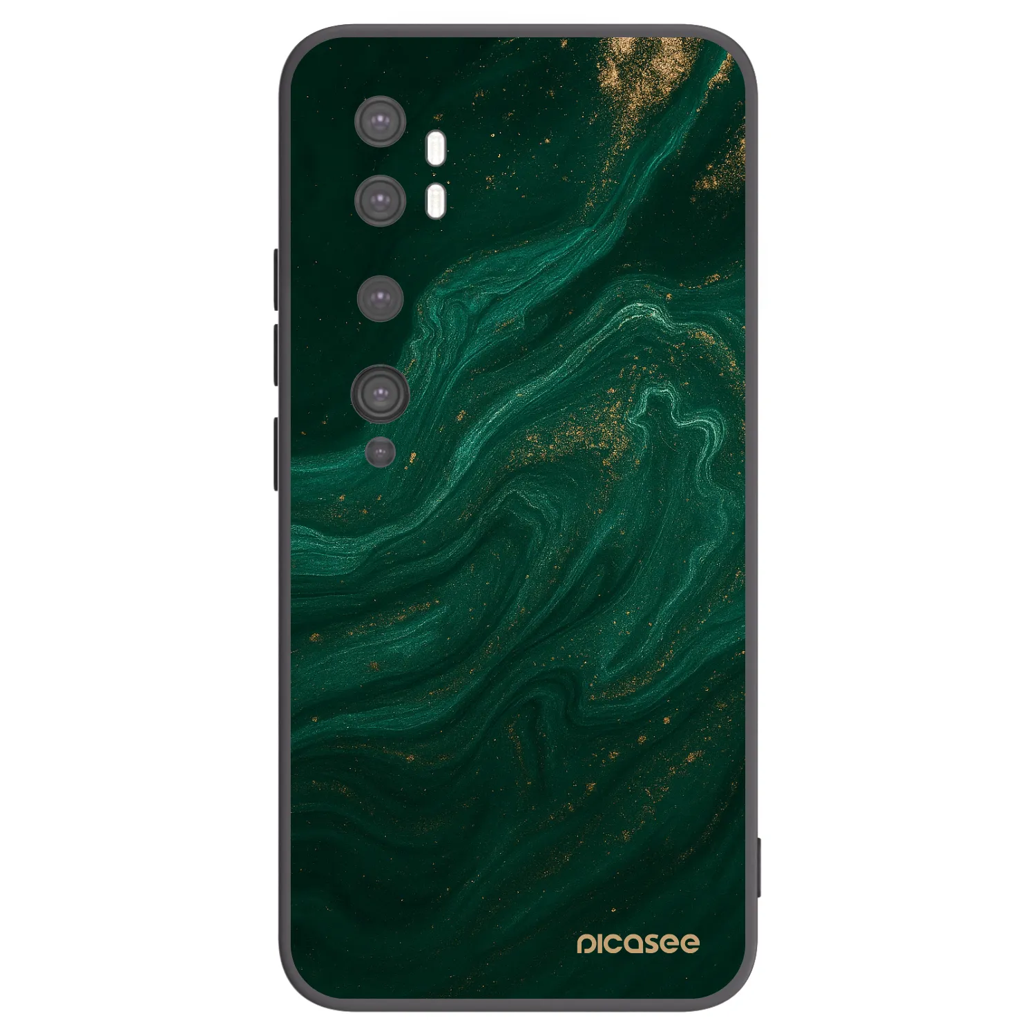 Picasee Μαύρη θήκη σιλικόνης για Xiaomi Mi Note 10 (Pro) - Green