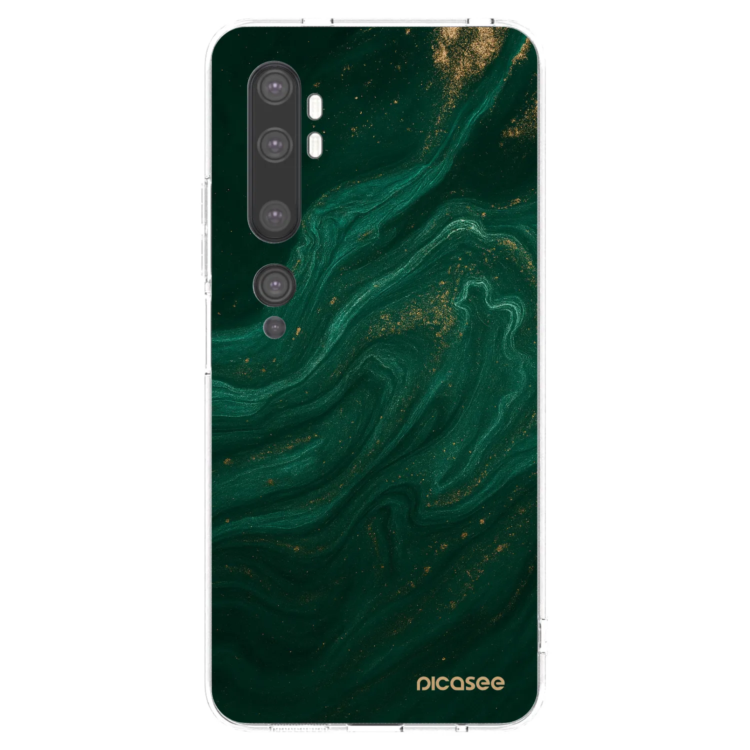 Picasee διαφανής θήκη σιλικόνης Xiaomi Mi Note 10 (Pro) - Green