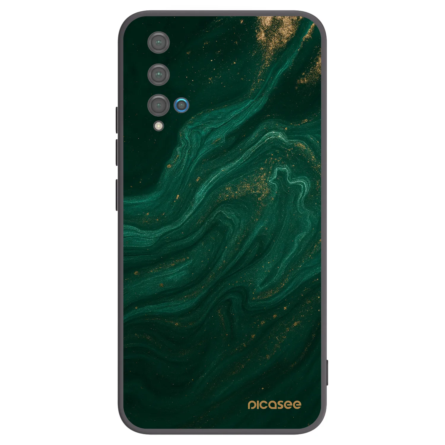 Picasee Μαύρη θήκη σιλικόνης για Huawei Nova 5T - Green