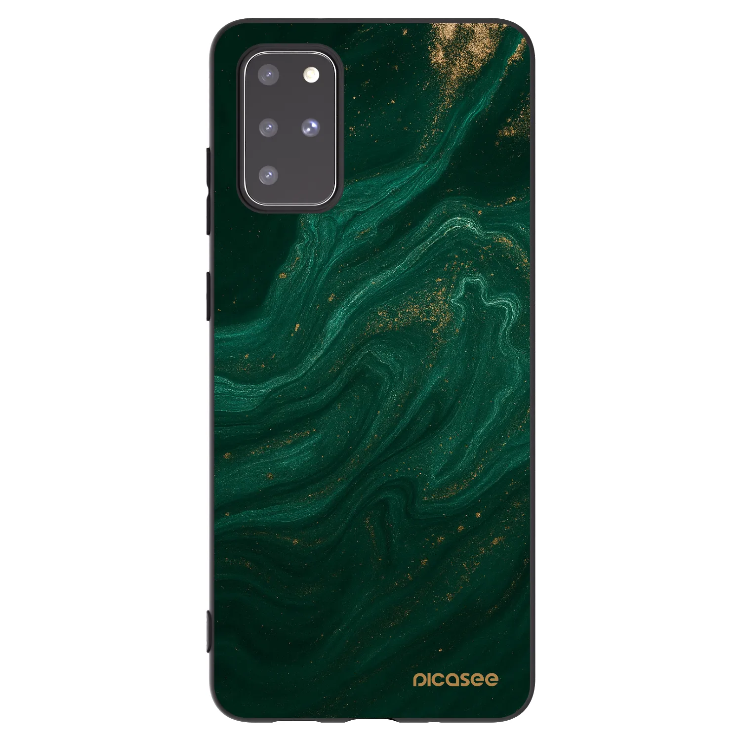 Picasee Μαύρη θήκη σιλικόνης για Samsung Galaxy S20+ G985F - Green