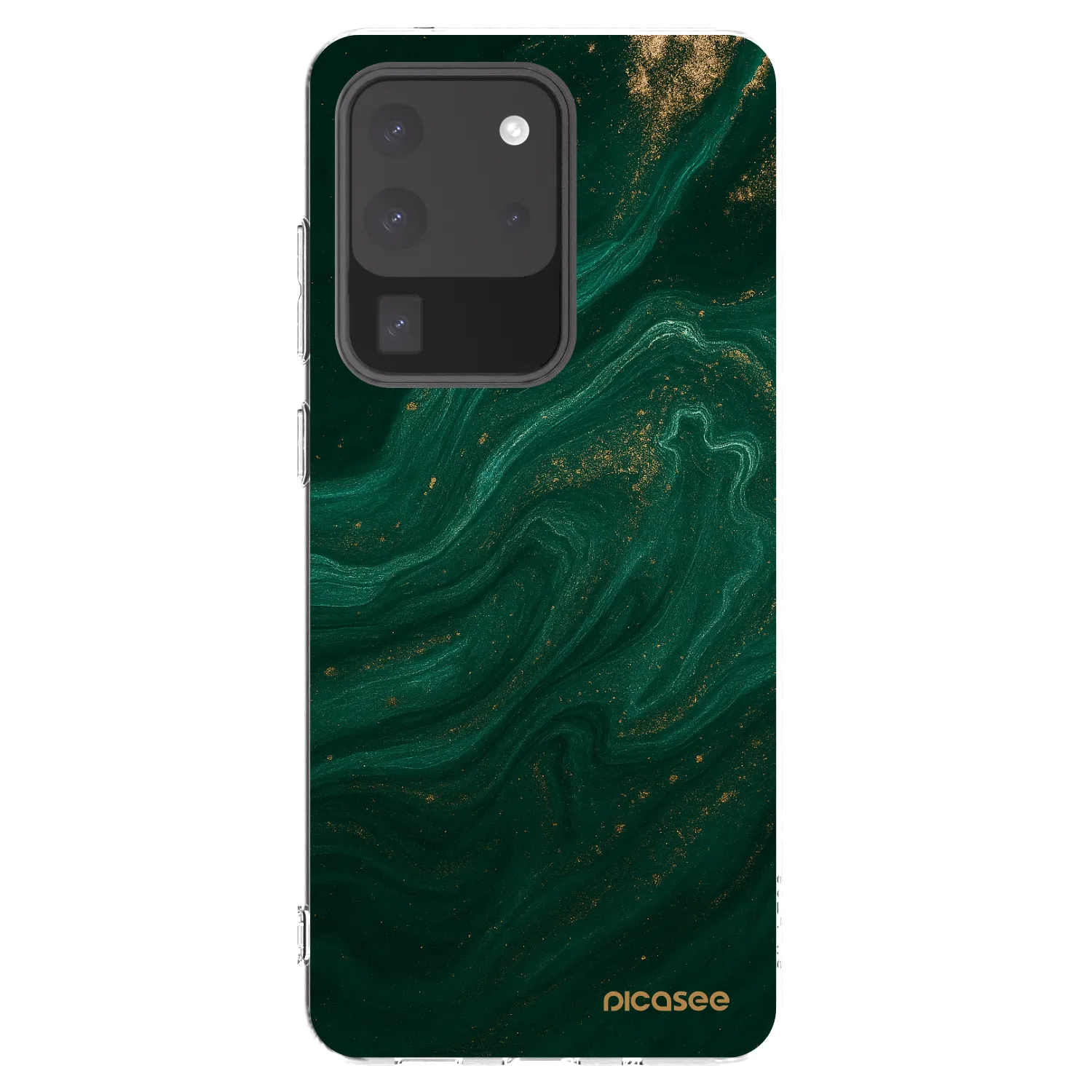 Picasee διαφανής θήκη σιλικόνης Samsung Galaxy S20 Ultra 5G G988F - Green