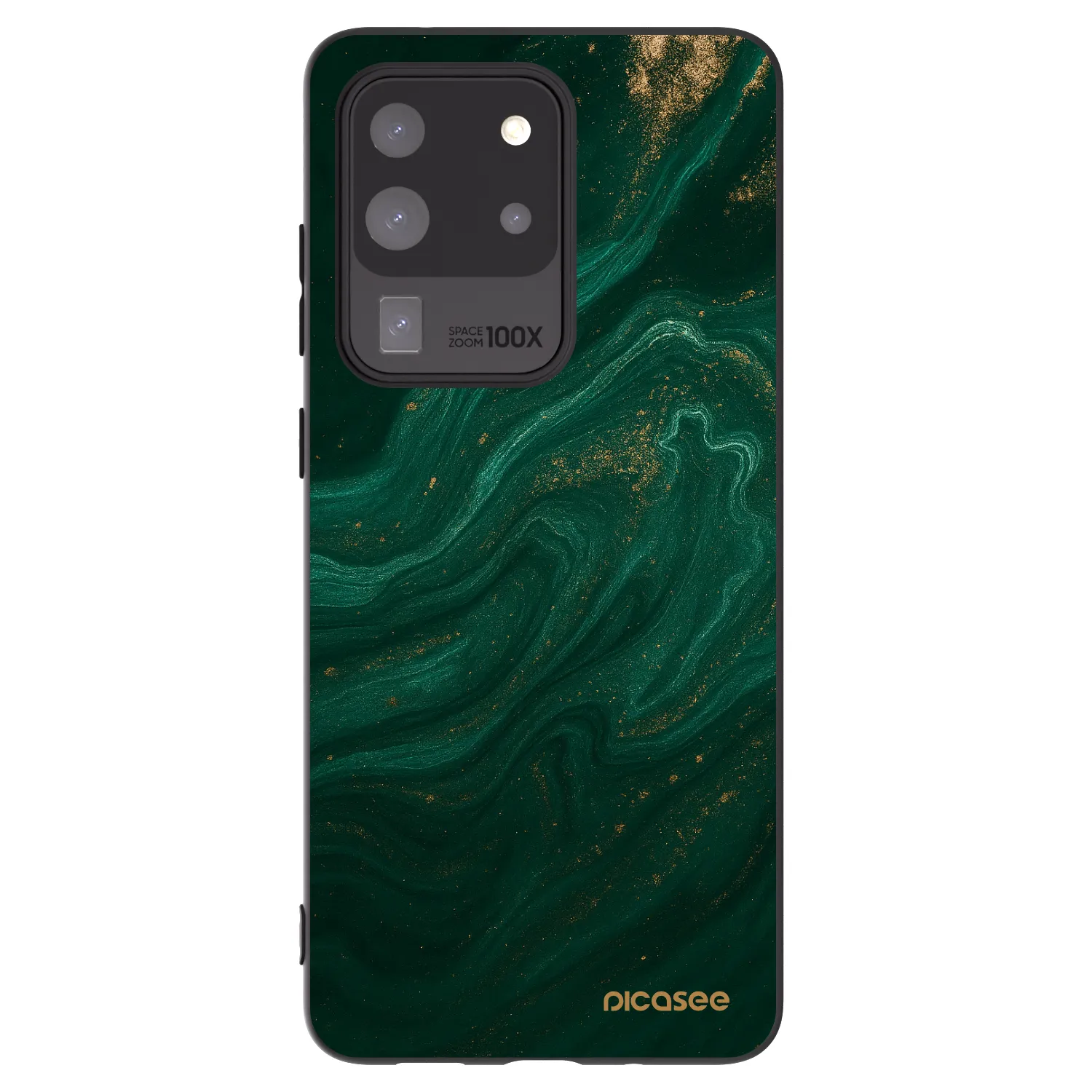 Picasee Μαύρη θήκη σιλικόνης για Samsung Galaxy S20 Ultra 5G G988F - Green