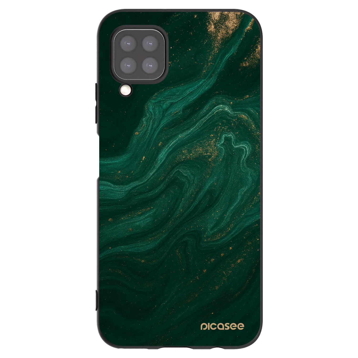 Picasee Μαύρη θήκη σιλικόνης για Huawei P40 Lite - Green