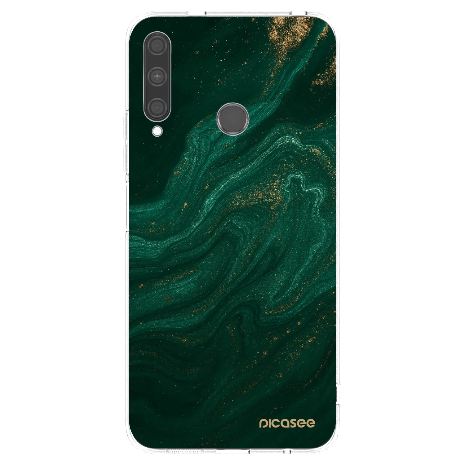 Picasee διαφανής θήκη σιλικόνης Huawei P40 Lite E - Green