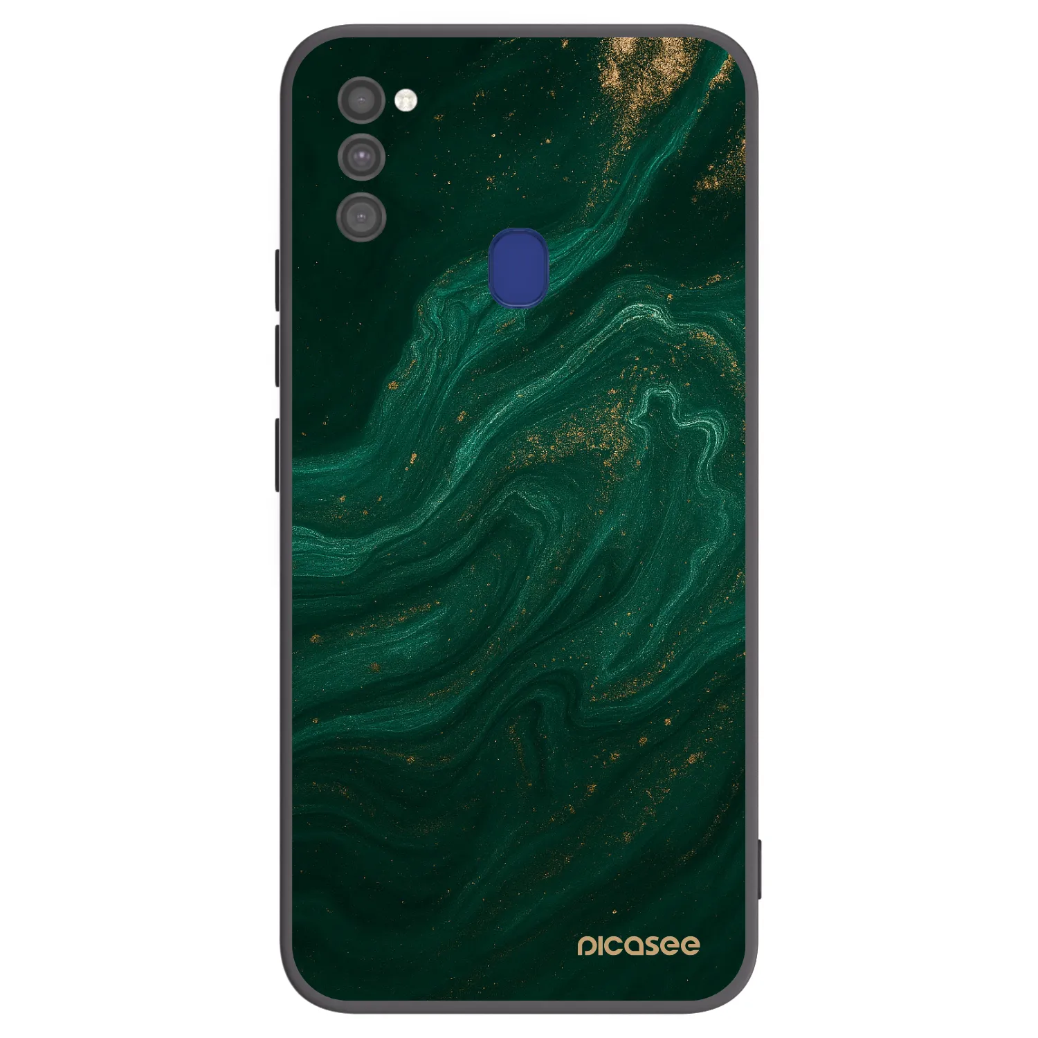 Picasee Μαύρη θήκη σιλικόνης για Samsung Galaxy M21 M215F - Green