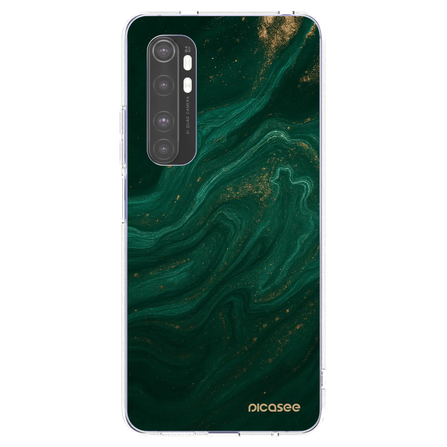 Picasee διαφανής θήκη σιλικόνης Xiaomi Mi Note 10 Lite - Green