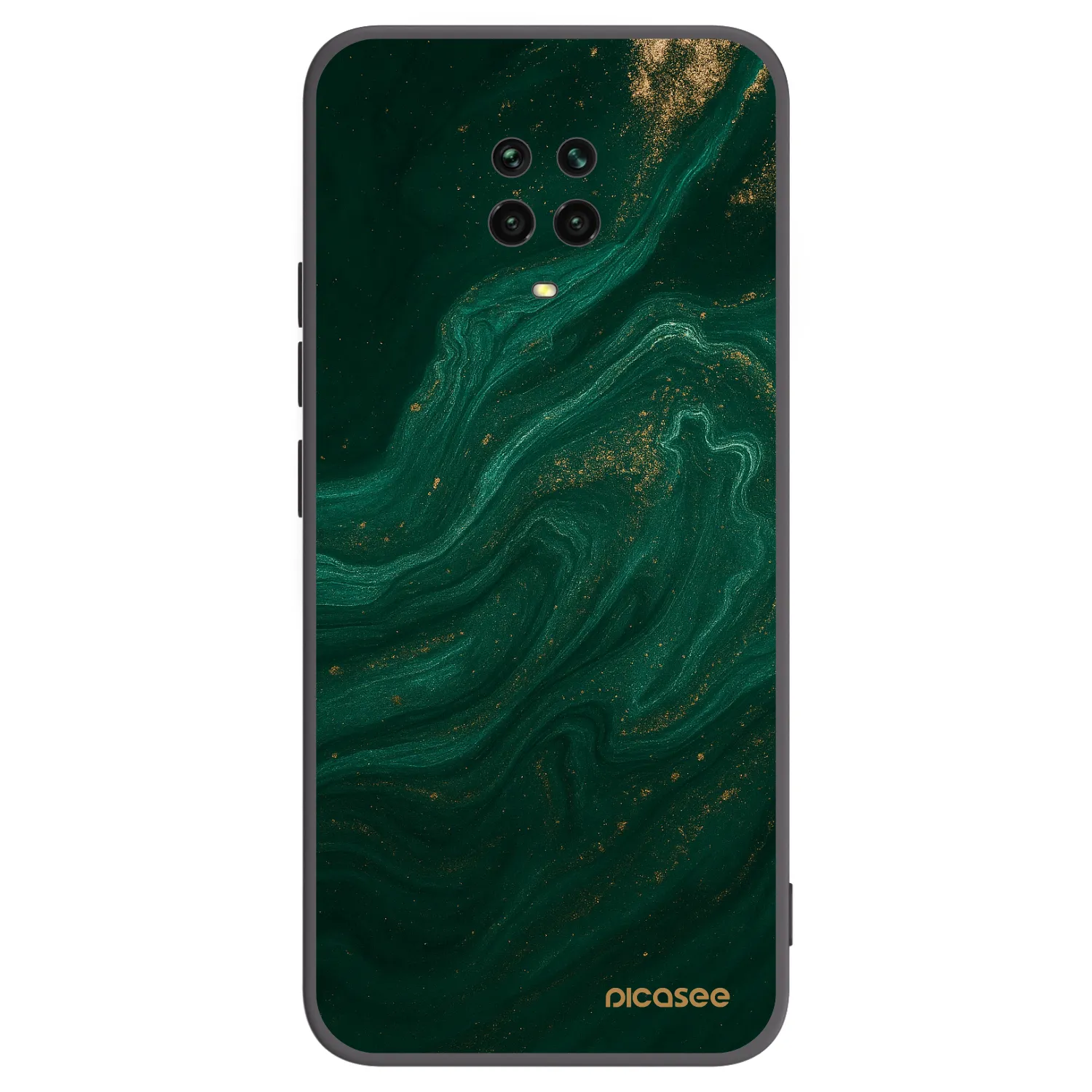 Picasee Μαύρη θήκη σιλικόνης για Xiaomi Redmi Note 9S - Green
