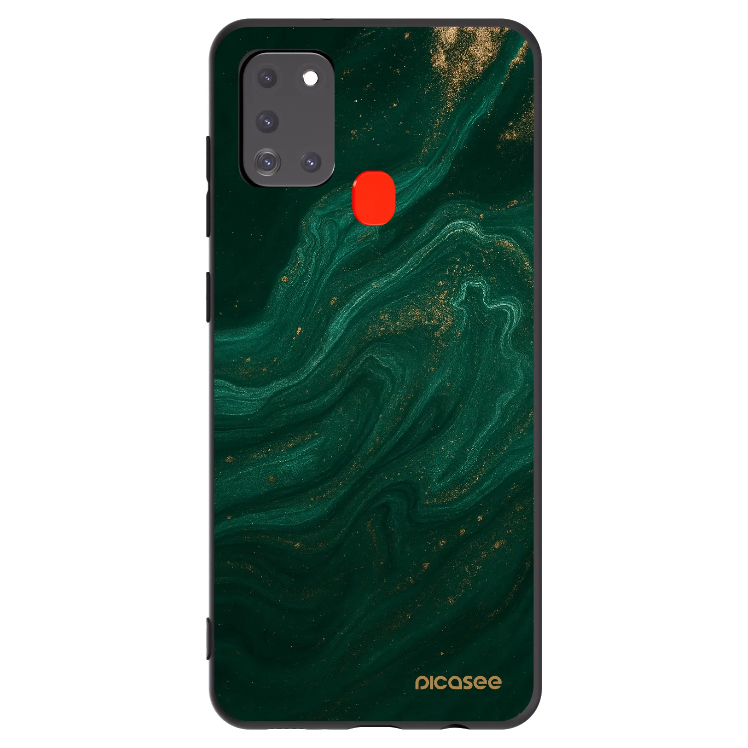 Picasee Μαύρη θήκη σιλικόνης για Samsung Galaxy A21s - Green