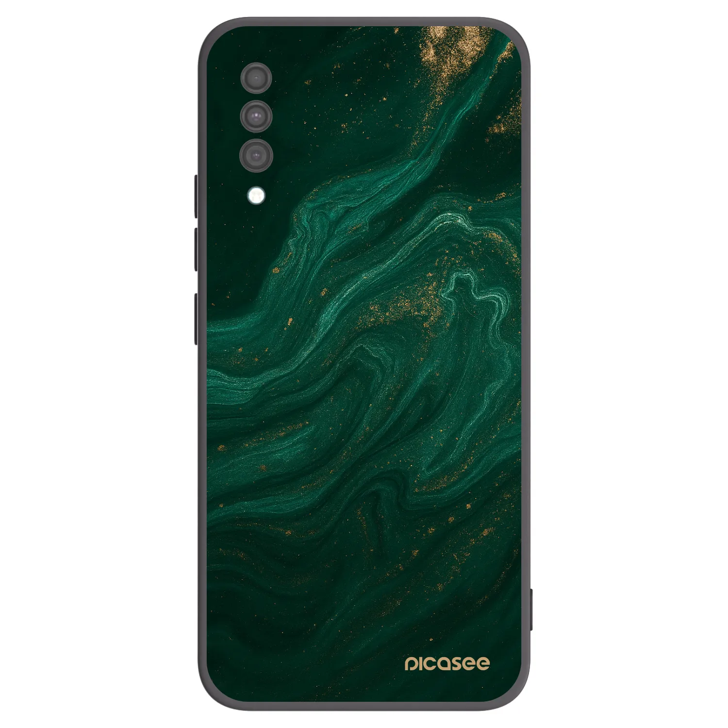 Picasee Μαύρη θήκη σιλικόνης για Samsung Galaxy A30s A307F - Green