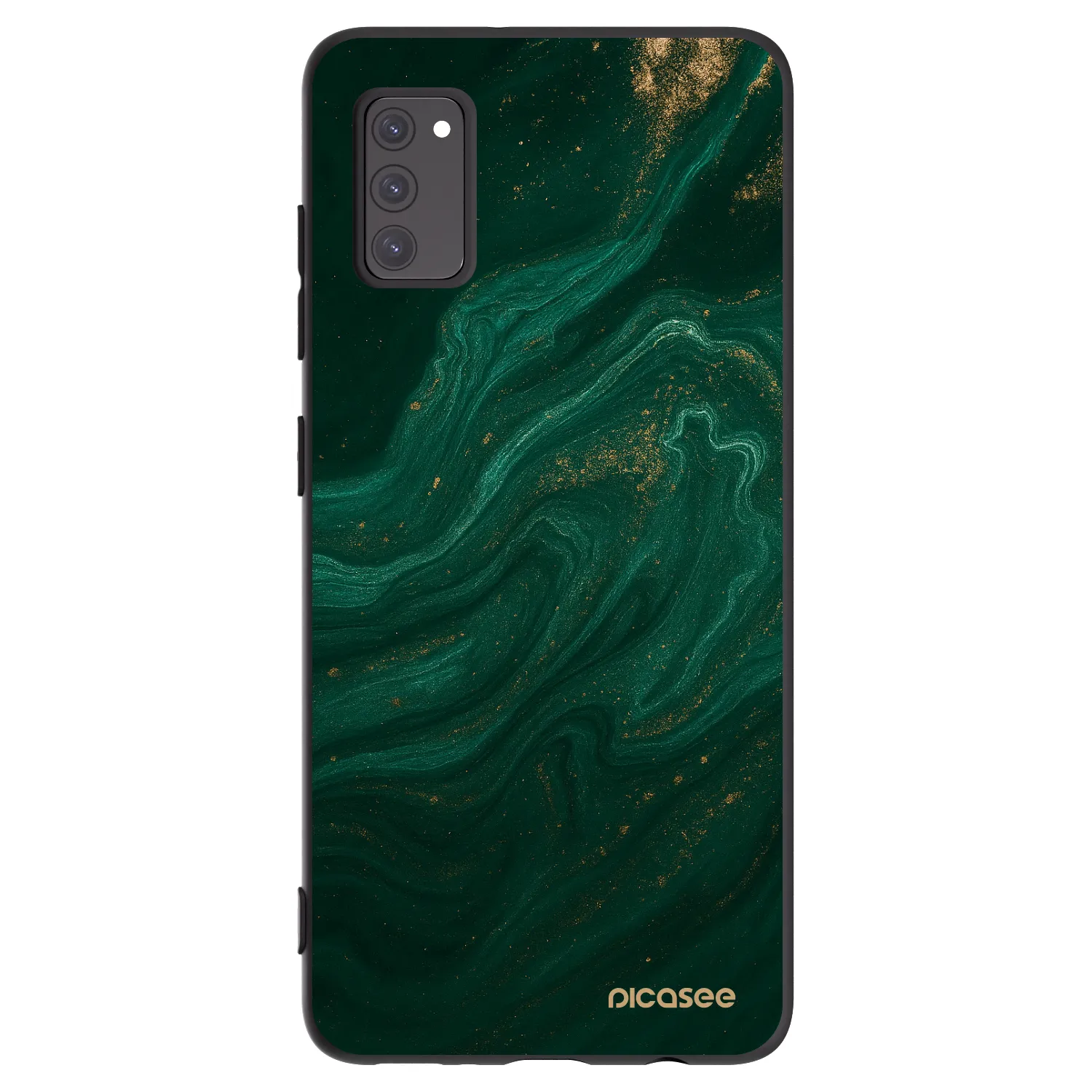 Picasee Μαύρη θήκη σιλικόνης για Samsung Galaxy A41 A415F - Green
