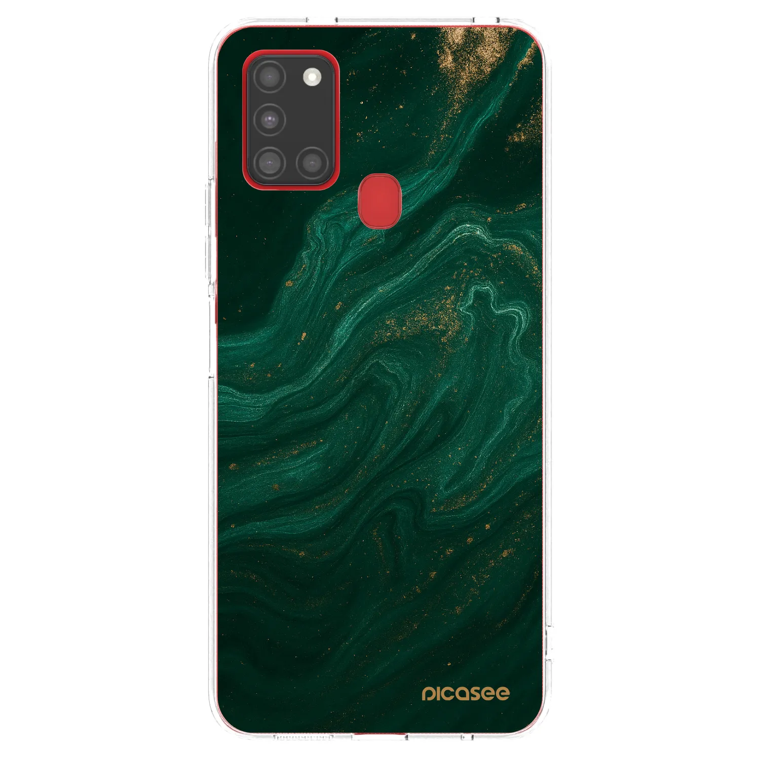 Picasee διαφανής θήκη σιλικόνης Samsung Galaxy A21s - Green