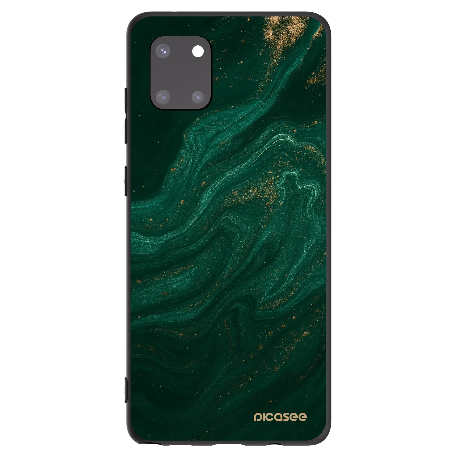 Picasee Μαύρη θήκη σιλικόνης για Samsung Galaxy Note 10 Lite N770F - Green
