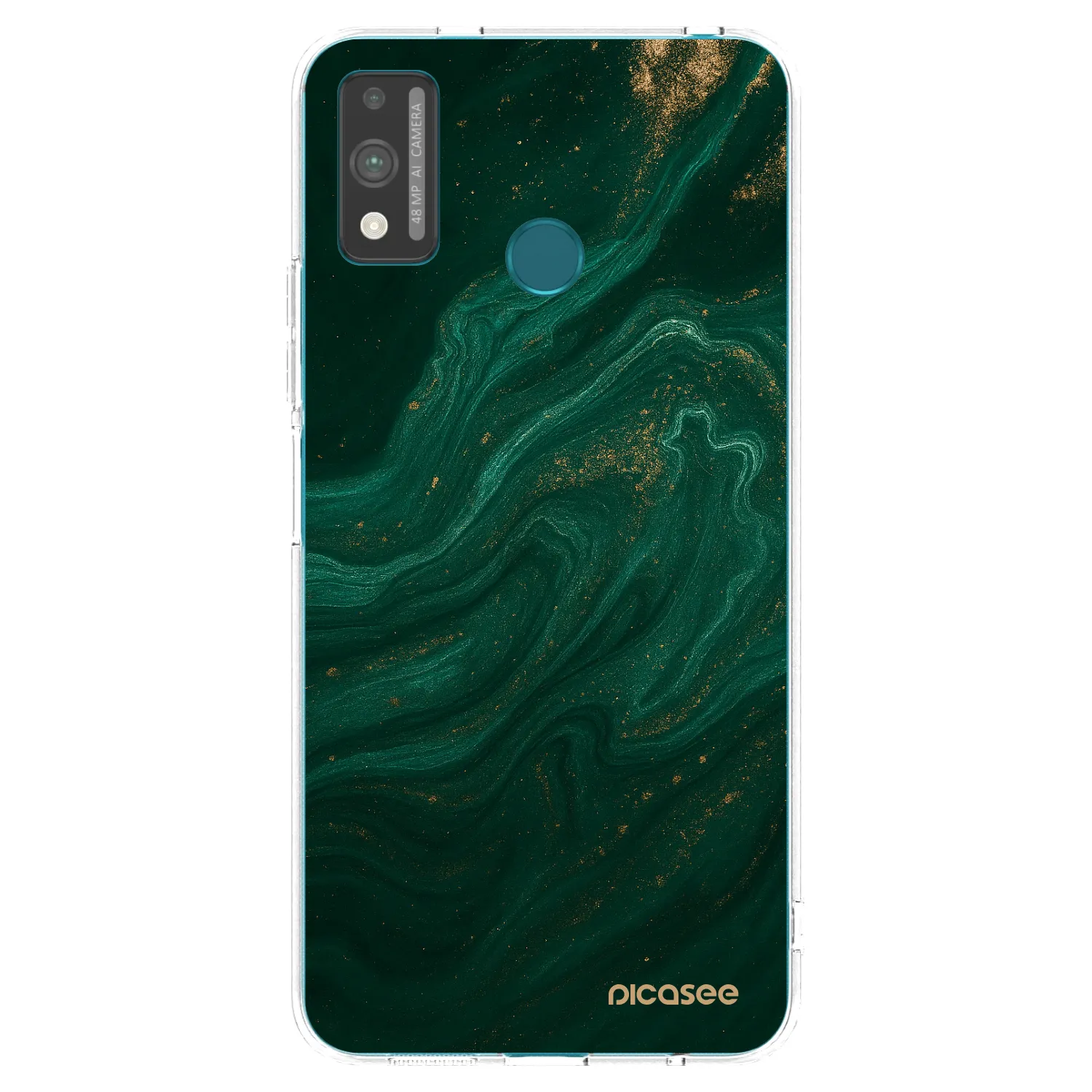 Picasee διαφανής θήκη σιλικόνης Honor 9X Lite - Green