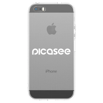 Picasee διαφανής θήκη σιλικόνης Apple iPhone 5/5S/SE - Picasee - new logo - white