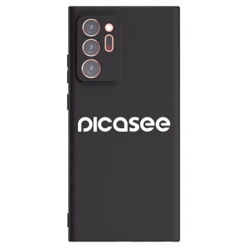 Picasee Μαύρη θήκη σιλικόνης για Samsung Galaxy Note 20 Ultra - Picasee - new logo - white