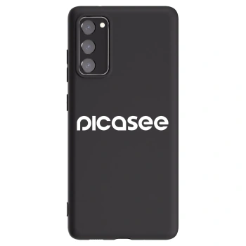 Picasee Μαύρη θήκη σιλικόνης για Samsung Galaxy S20 FE - Picasee - new logo - white