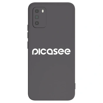 Picasee Μαύρη θήκη σιλικόνης για Xiaomi Poco M3 - Picasee - new logo - white