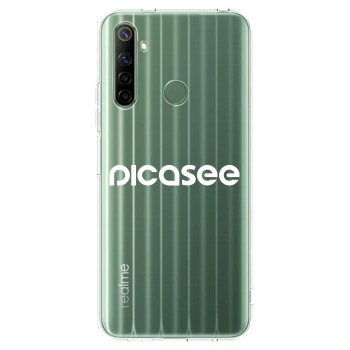 Picasee διαφανής θήκη σιλικόνης Realme 6i - Picasee - new logo - white