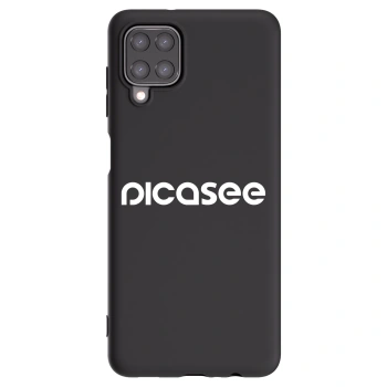 Picasee Μαύρη θήκη σιλικόνης για Samsung Galaxy A12 A125F - Picasee - new logo - white