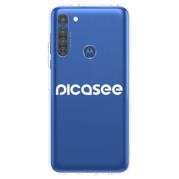 Θήκη για Motorola Moto G8 - Picasee - new logo - white