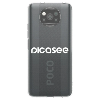 Picasee Μαύρη θήκη σιλικόνης για Xiaomi Poco X3 Pro - Picasee - new logo - white