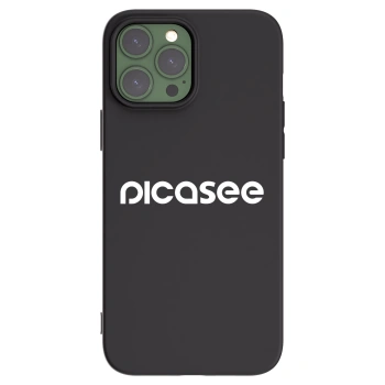 Picasee Μαύρη θήκη σιλικόνης για Apple iPhone 13 Pro Max - Picasee - new logo - white