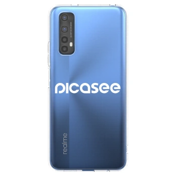 Picasee διαφανής θήκη σιλικόνης Realme 7 - Picasee - new logo - white