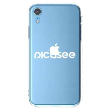 Picasee διαφανής θήκη σιλικόνης Apple iPhone XR - Picasee - new logo - white