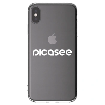 Picasee διαφανής θήκη σιλικόνης Apple iPhone XS Max - Picasee - new logo - white