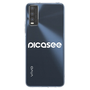 Picasee διαφανής θήκη σιλικόνης Vivo Y20s - Picasee - new logo - white