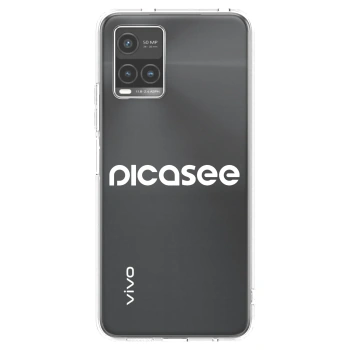 Picasee διαφανής θήκη σιλικόνης Vivo Y33s - Picasee - new logo - white