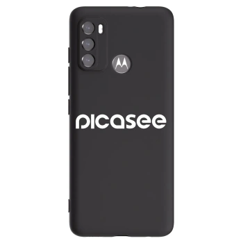 Picasee Μαύρη θήκη σιλικόνης για Motorola Moto G60 - Picasee - new logo - white