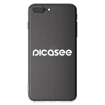 Picasee διαφανής θήκη σιλικόνης Apple iPhone 7 Plus - Picasee - new logo - white