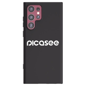 Picasee Μαύρη θήκη σιλικόνης για Samsung Galaxy S22 Ultra 5G - Picasee - new logo - white