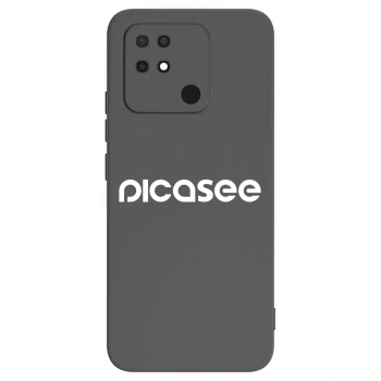 Picasee Μαύρη θήκη σιλικόνης για Xiaomi Redmi 10C - Picasee - new logo - white