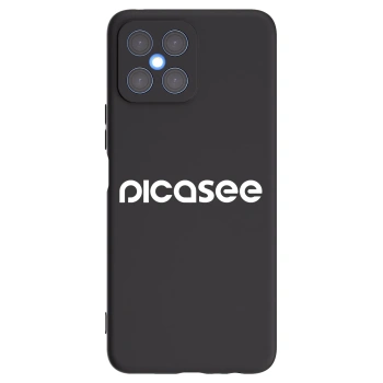 Picasee Μαύρη θήκη σιλικόνης για Honor X8 4G - Picasee - new logo - white