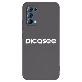 Picasee Μαύρη θήκη σιλικόνης για OPPO Reno 5 5G - Picasee - new logo - white