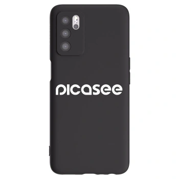 Picasee Μαύρη θήκη σιλικόνης για OPPO A16 - Picasee - new logo - white