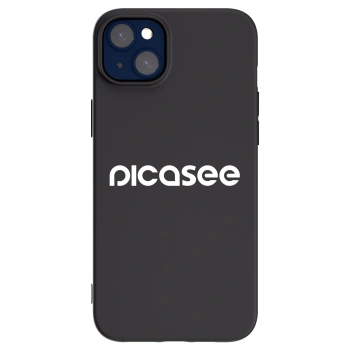 Picasee Μαύρη θήκη σιλικόνης για Apple iPhone 14 Plus - Picasee - new logo - white